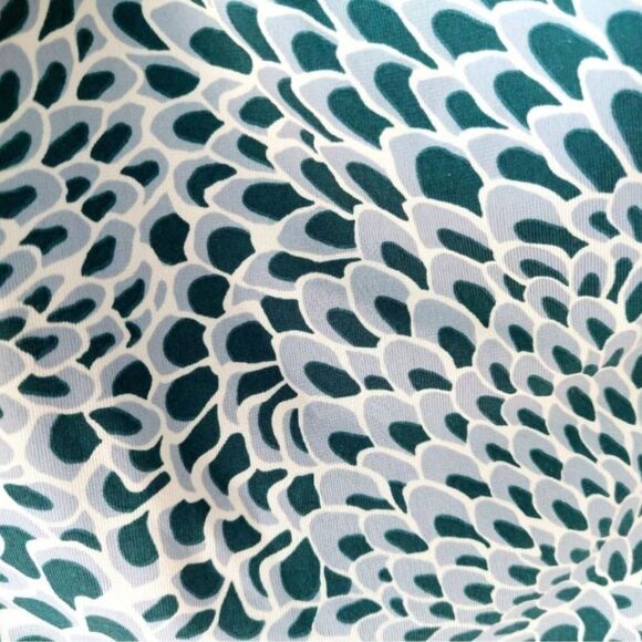 BCBGMAXAZRIA Teal Green Abstract Bodycon Sweetheart Ruched Twist-Knot Dress Sz S - Picture 14 of 15